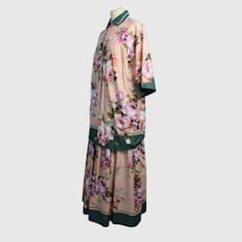 Dolce & Gabbana-Conjunto de blusa e saia com estampa floral multicolorida-Multicor