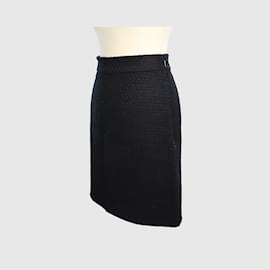 Gucci-Black Tweed A Line Mini Skirt-Black