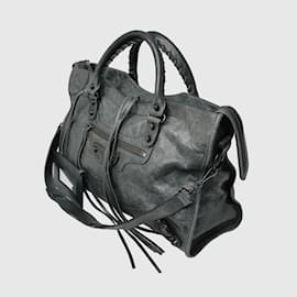 Balenciaga-Anthracite Motorcycle City Bag-Dark grey