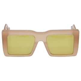 Loewe-Beigefarbene Sonnenbrille mit quadratischem Rahmen-Beige