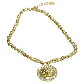 Versace Collier doré Icon Medusa orné de cristaux Doré