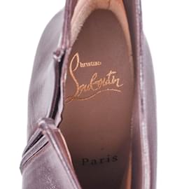 Christian Louboutin-Christian Louboutin Brown Leather Ankle Boots-Brown