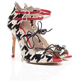 Sophia Webster Schnürpumps mit Hahnentrittmuster Schwarz