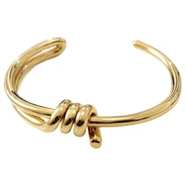 Céline-Celine Extra Thin Barbele Bracelet-Golden