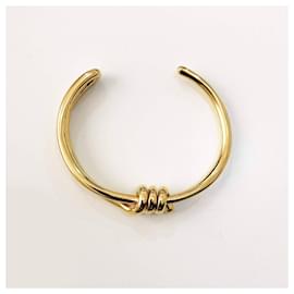 Céline-Celine Extra Thin Barbele Bracelet-Golden