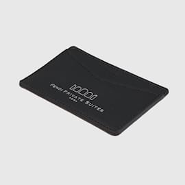Fendi-marrom/Porta-cartões com logotipo Zucca FF preto-Preto