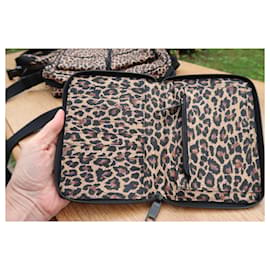 Sonia Rykiel-Sonia Rykiel bag in leopard canvas + her companion-Leopard print