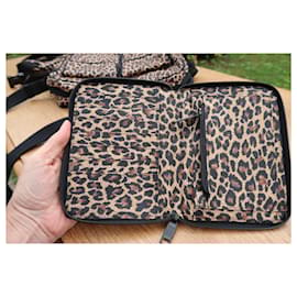 Sonia Rykiel-Sonia Rykiel Tasche aus Leoparden-Canvas + ihr Begleiter-Leopardenprint
