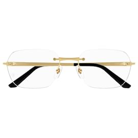 Cartier-BRILLE Cartier CT0407O 001-Gold hardware