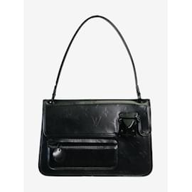 Louis Vuitton-Quadratischer Op-Art-Beutel aus schwarzem Monogramm-Vernis-Leder-Schwarz