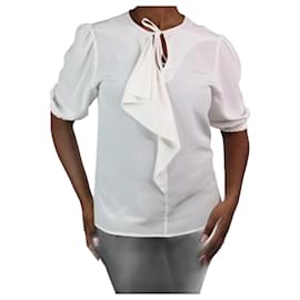 Etro-Cremefarbene Bluse mit Puffärmeln – Größe IT 44-Roh