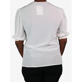 Etro-Cream puff-sleeved blouse - size IT 44-Cream