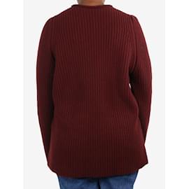 Crimson-Suéter canelado bordô-Bordeaux