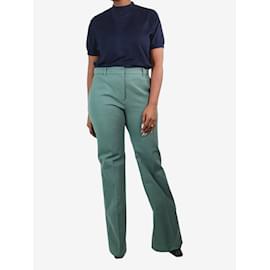 Joseph-Green pleated flared trousers - size FR 44-Green