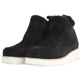 Gabriela Hearst Black suede platform ankle boots - size EU 38 Black