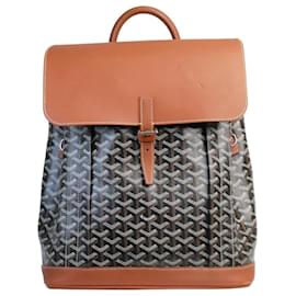 Goyard-Schwarz-brauner Alpin MM-Rucksack-Braun