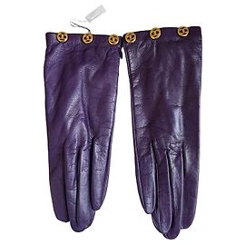 Chanel Luvas Roxo