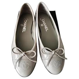 Chanel-Chanel ballet pumps-Grey