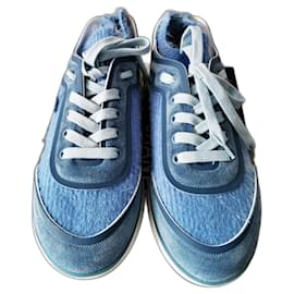 Baskets Chanel bleues Bleu