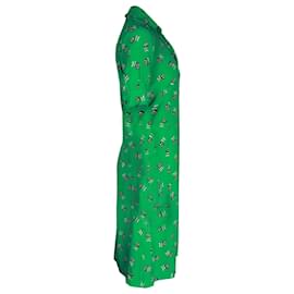 Altuzarra-Vestido camisa estampado Altuzarra Wednesday em seda verde-Outro