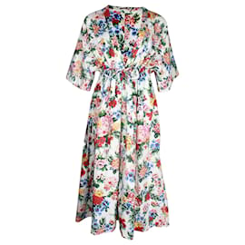 Autre Marque-Emilia Wickstead Robe caftan à imprimé floral Zarina en coton multicolore-Multicolore