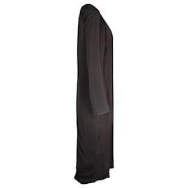 Totême-Robe longue Totême à manches longues en viscose noire-Noir