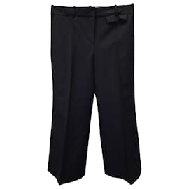 Khaite-Pantalon large Khaite en coton noir-Noir