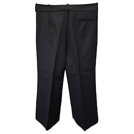 Khaite-Khaite-Hose mit weitem Bein aus schwarzer Baumwolle-Schwarz