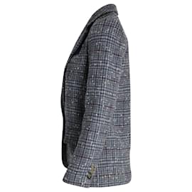 Isabel Marant-Isabel Marant Étoile Kice Checked Bouclé Blazer In Light Blue Wool-Blue,Light blue