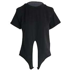 Isabel Marant-Camiseta anudada con hombros acolchados de Isabel Marant en algodón negro-Negro