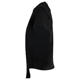 Isabel Marant-Isabel Marant T-shirt noué à épaules rembourrées en coton noir-Noir