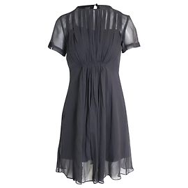Marc by Marc Jacobs Plissiertes Chiffonkleid aus schwarzer Seide Schwarz