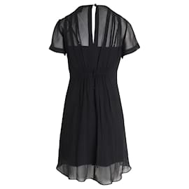 Marc Jacobs-Marc by Marc Jacobs Pleated Chiffon Dress in Black Silk-Black