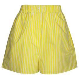 Autre Marque-The Frankie Shop Lui Striped Shorts in Yellow Cotton-Other