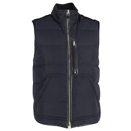 Tom Ford Down Padded Gilet Jacket in Navy Blue Polyester Navy blue