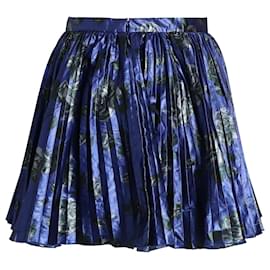 Red Valentino-Red Valentino Pleated Printed Skirt in Blue Synthetic-Multiple colors