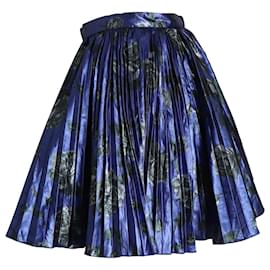 Red Valentino-Red Valentino Pleated Printed Skirt in Blue Synthetic-Other,Python print