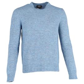 Apc-a.P.C. Alpaca-Blend Lucas Sweater in Blue Wool-Blue