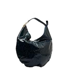 Gucci-Patent Leather Horsebit Glam Hobo Bag 145764-Green