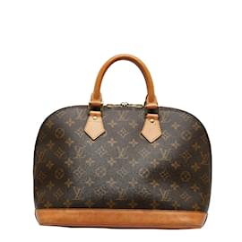 Pre-owned Louis Vuitton Alma Graffiti Leather Handbag In Camel