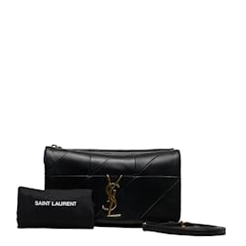 Yves Saint Laurent Jamie Leather Crossbody Bag 517614 Black