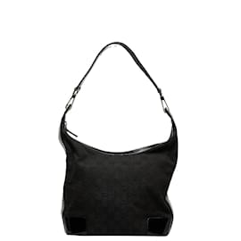 Gucci-GG Canvas Shoulder Bag 001 4204-Black