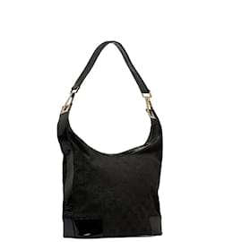 Gucci-GG Canvas Shoulder Bag 001 4204-Black