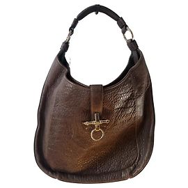 Givenchy Obsedia Leather Handbag Dark Brown Dark brown