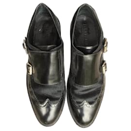 Burberry-zapatos monje Burberry p 40-Negro