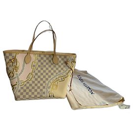 Louis Vuitton Neverfull MM Damier Azur Canvas Nautical 2023 Blue
