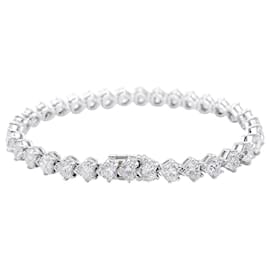 Autre Marque-Bracelet Dubail Paris, diamants coeurs, platine.-Autre