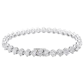 Autre Marque-Dubail Paris bracelet, diamonds hearts, platinum.-Other