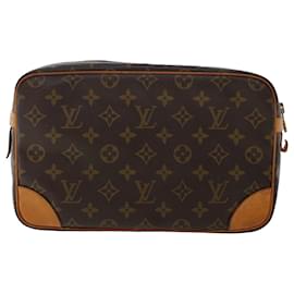 Louis Vuitton-Louis Vuitton Monogram Compiegne 28 Clutch Bag M51845 LV Auth am4834-Monogram