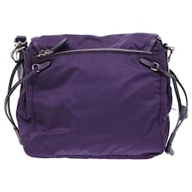 Prada-PRADA Shoulder Bag Nylon Purple Auth am4875-Purple